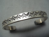 Impressive Navajo Sterling Silver Bracelet Native American-Nativo Arts