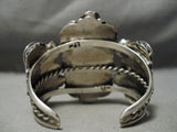 Unforgettable Vintage Native American Navajo Lander Blue Turuqoise Sterling Silver Bracelet-Nativo Arts