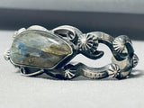 Best Vintage Native American Navajo Labradorite Sterling Silver Thorn Bracelet-Nativo Arts