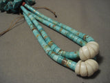 236 Gram Chunky Turquoise Vintage Navajo Native American Jewelry jewelry Necklace-Nativo Arts