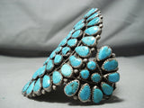 Biggest Best Vintage Native American Navajo Carico Lake Turquoise Sterling Silver Bracelet-Nativo Arts