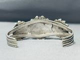 Gorgeous Vintage Native American Zuni Turquoise Snake Eyes Sterling Silver Bracelet-Nativo Arts