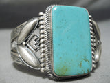 Important Vintage Native American Navajo Stanley Parker Turquoise Sterling Silver Bracelet-Nativo Arts