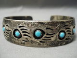 Pearlene Spencer Vintage Native American Navajo Turquoise Sterling Silver Bracelet Old-Nativo Arts