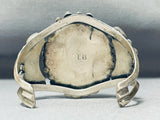 One Of The Best Vintage Native American Navajo Coral Sterling Silver Kachina Bracelet-Nativo Arts