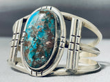 Very Important Bisbee Turquoise Vintage Native American Navajo Sterling Silver Bracelet-Nativo Arts