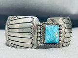 Jimmy Jazzie Vintage Native American Navajo Turquoise Sterling Silver Flank Bracelet-Nativo Arts