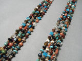 Important Native American Navajo Turquoise Sterling Silver Yazzie Coral Necklace-Nativo Arts