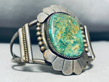 One Of The Best Vintage Native American Navajo Leadville Turquoise Sterling Silver Bracelet-Nativo Arts
