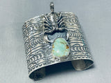 Tremendous San Felipe Signed Royston Turquoise Sterling Silver Scorpion Cuff-Nativo Arts