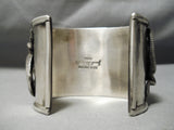 Museum Native American Detailed Gecko Turquoise Sterling Silver Bracelet-Nativo Arts