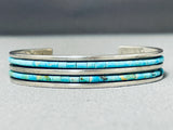 Quality Work Vintage Native American Navajo Turquoise Heishi Sterling Silver Bracelet-Nativo Arts