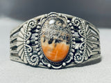 Very Old Vintage Native American Navajo Petrified Wood Sterling Silver Bracelet-Nativo Arts