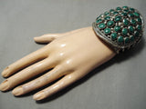 Best Vintage Smithsonian Native American Navajo Sterling Silver Malachite Bracelet-Nativo Arts