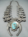 Authentic Thomas Singer Vintage Native American Navajo Sterling Silver Squash Blossom Necklace-Nativo Arts