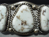 Rare Vintage Native American Navajo Dry Creek Turquoise Sterling Silver Bracelet-Nativo Arts