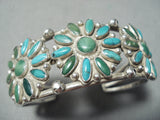 Incredible Vintage Native American Navajo Cerrillos Turquoise Sterling Silver Bracelet Old-Nativo Arts