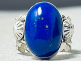 Important Ben Begaye (d) Vintage Native American Navajo Lapis Sterling Silver Ring-Nativo Arts