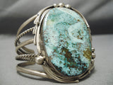 Very Important Vintage Native American Navajo Montezuma Turquoise Sterling Silver Bracelet-Nativo Arts