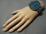 Important Vintage Native American Navajo Dean Brown Turquoise Sterling Silver Bracelet-Nativo Arts