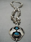 Incredible Vintage Native American Navajo Hand Tooled Cone Sterling Silver Necklace Old-Nativo Arts