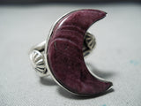 Dynamic Navajo Purple Spiny Oyster Sterling Silver Ring Native American-Nativo Arts