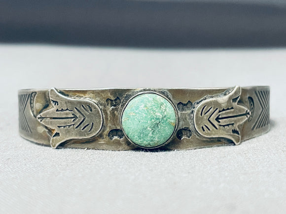 Excellent Vintage Native American Navajo Cerrillos Turquoise Sterling Silver Bracelet-Nativo Arts