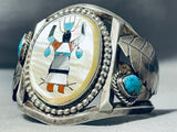 Ceremonial Vintage Native American Navajo Turquoise Sterling Silver Bracelet-Nativo Arts