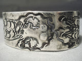 Early 1900's Vintage Navajo Coin Silver Native American Bracelet Old-Nativo Arts