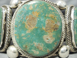 Heavy Vintage Native American Navajo Royston Turquoise Sterling Silver Bracelet-Nativo Arts