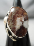 Striking Vintage Navajo Wildhorse Sterling Silver Ring Native American-Nativo Arts