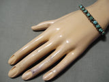 Astonishing Vintage Native American Zuni Carved Turquoise Sterling Silver Bracelet Old-Nativo Arts