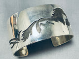 Freddy Douglas Vintage Signed Native American Navajo Sterling Silver Horse Bracelet-Nativo Arts