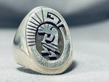 Unbelievable Native American Navajo Sterling Silver Kokopelli Ring-Nativo Arts
