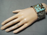 Mongo San Felipe Native American 8 Turquoise Sterling Silver Bracelet-Nativo Arts