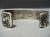 Exceptional Vintage Native American Navajo Cross Chirstian Sterling Silver Bracelet-Nativo Arts