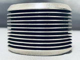 Heavy 121 Gram Vintage Native American Navajo Sterling Silver Channel Bracelet-Nativo Arts