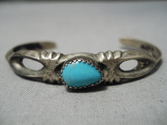 Incredible Vintage Navajo Turquoise Sterling Silver Native American Bracelet-Nativo Arts