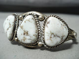 Rare Vintage Native American Navajo Dry Creek Turquoise Sterling Silver Bracelet-Nativo Arts