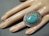 Unbelievable San Felipe #8 Turquoise Mine Sterling Silver Ring Native American-Nativo Arts