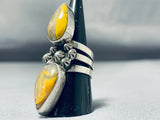 Towering Native American Astounding Honeybee Jasper Sterling Silver Ring-Nativo Arts