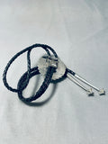 Tommy Lowe Native American Navajo Turquoise Sterling Silver Bolo Tie-Nativo Arts