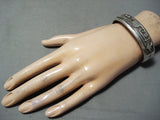 Incredible Vintage Native American Navajo Sterling Silver Storyteller Bracelet-Nativo Arts