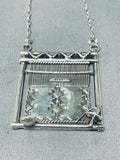 Charming Native American Navajo Sterling Silver Loom Necklace-Nativo Arts