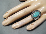 Fabulous Vintage Navajo Native American Turquoise Sterling Silver Ring-Nativo Arts