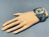 Ceremonial Vintage Native American Navajo Turquoise Sterling Silver Bracelet-Nativo Arts
