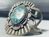 Heavy 89 Ngram Vintage Native American Navajo Green Spiderweb Turquoise Sterling Silver Bracelet-Nativo Arts