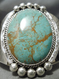 Huge Vintage Native American Navajo Royston Turquoise Big Flank Sterling Silver Bracelet-Nativo Arts