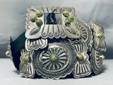 Royston Turquoise Vintage Native American Navajo Roger Skeet Sterling Silver Concho Belt-Nativo Arts
