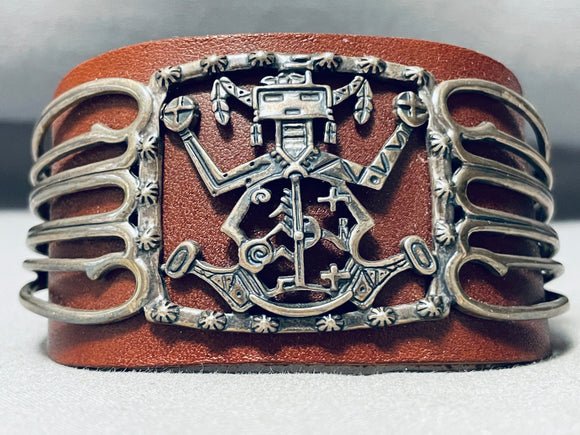 Mystical Kachina Vintage Native American Navajo Sterling Silver Ketoh Bracelet-Nativo Arts